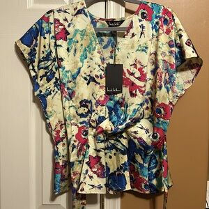 Nichole Miller Short Sleeve Blouse Brand new w/tags Women’s size M